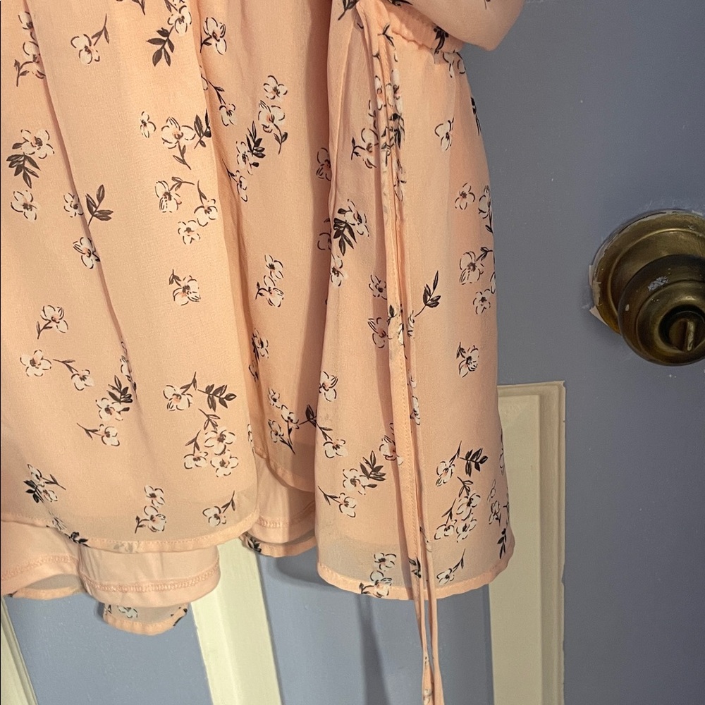Lane Bryant Pink Floral Ruffle Blouse - Picture 6 of 6